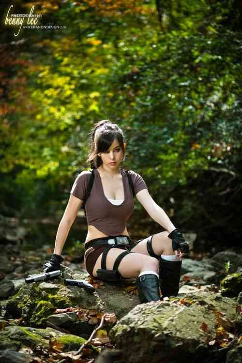 monika lee cosplay lara croft