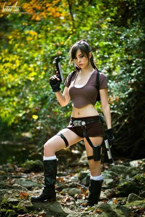 monika lee cosplay lara croft