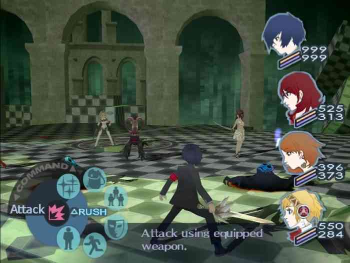 persona 3 battle screen