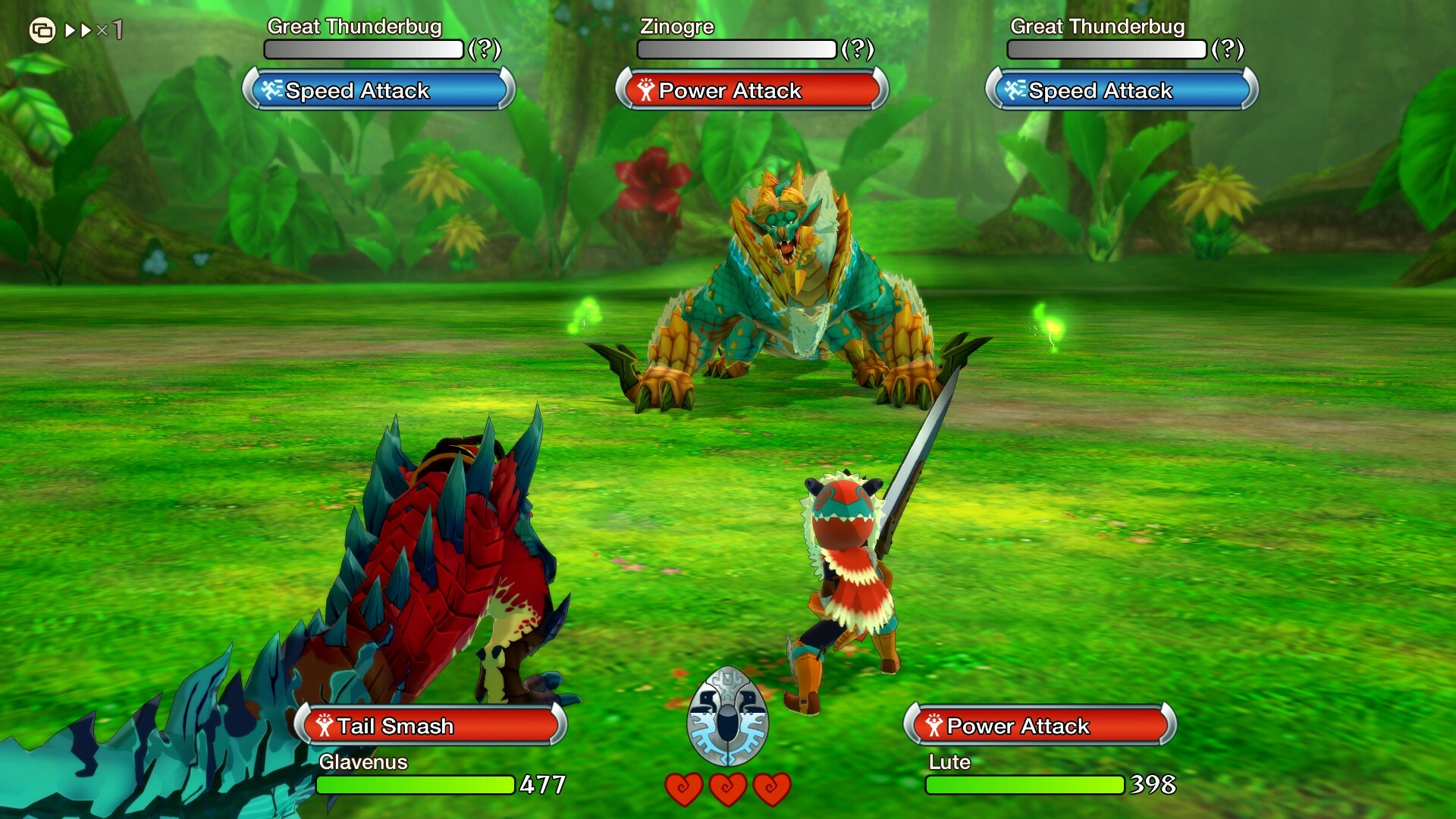 Monster Hunter Stories Combat scene